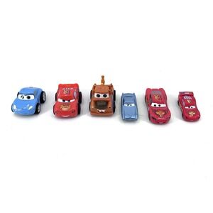 Disney Pixar Cars Lightning McQueen Mater Sally Doc Hudson 6 Car Set